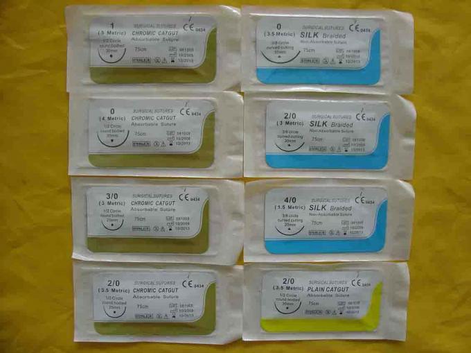 Disposable PE surgical suture with needles China maufacturer 12 pcs in a box
