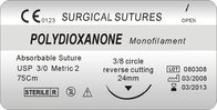 Polydioxanone monofilament suture (PDO) absorbable suture 2/0# 75cm from China