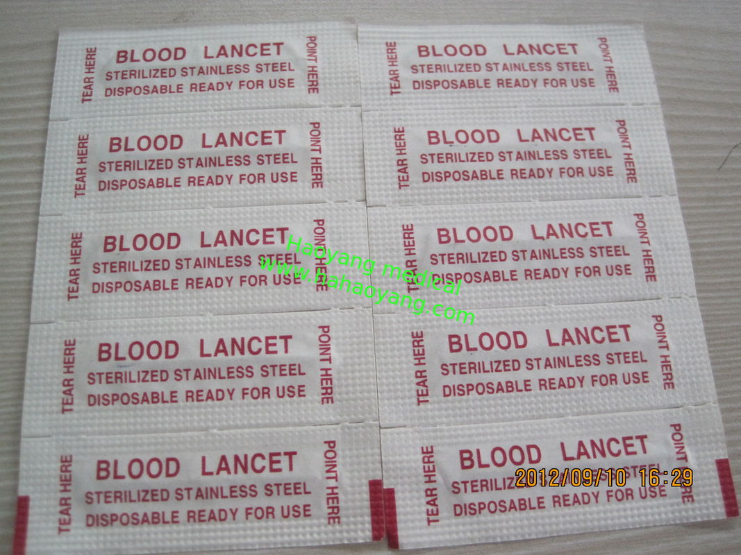 Stainless steel blood lancet