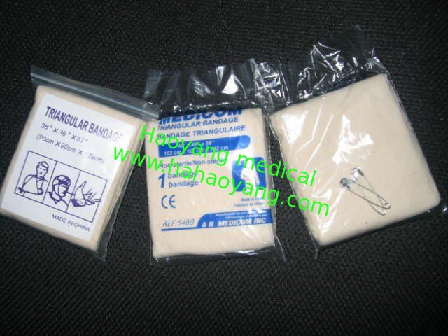 100% cotton gauze medical triangular bandage (with CE.ISO certificate)
