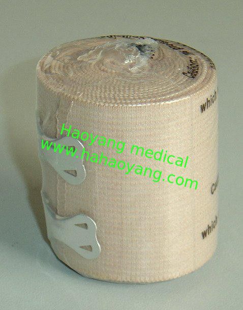 Elastic crepe Bandage .high elastic bandage with two clips(CE, ISO, FDA)
