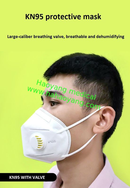 kn95 mask with breathing valve adult folding mask breathable anti-industrial dust anti-haze 5-layer protective equipment